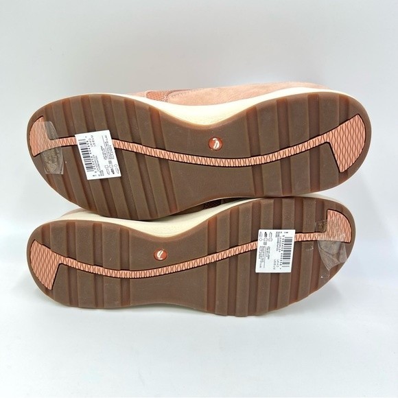 Clarks Size 6.5 Rose Pink‎ Nubuck Suede Leather Loafers Sneakers Shoes - Picture 10 of 12